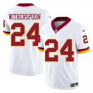 Ahkello Witherspoon WAS Commanders #24 Men Elite Thread Football Stitched Jersey - White Edition 86900386