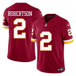 WAS Amik Robertson #2 Men Durable Football Embroidery Jersey - Burgundy Edition 35561032