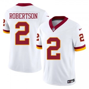 Amik Robertson Washington Commanders #2 Men Iconic Football Stitched Jersey - White Edition 91453558