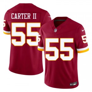 Washington Commanders Andre Carter II #55 Men Elite Thread Football Embroidery Jersey - Burgundy Edition 21171428