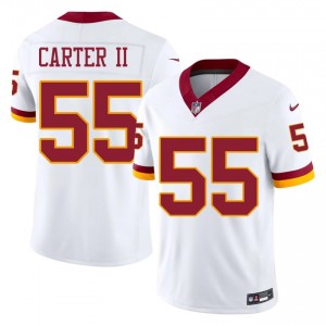Andre Carter II Commanders #55 Men Exclusive Football Stitched Jersey - White Edition 60115931