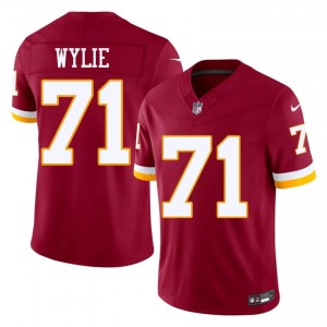 WAS Commanders Andrew Wylie #71 Men Player Football Embroidery Jersey - Burgundy Edition 39795011