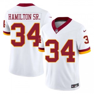 Antonio Hamilton Sr. Washington Commanders #34 Men Gameday Football Stitched Jersey - White Edition 63157262