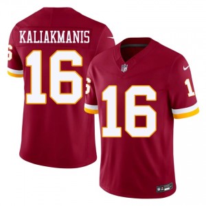 Commanders Athan Kaliakmanis #16 Men Elite Thread Football Embroidery Jersey - Burgundy Edition 99483311