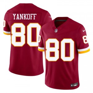 Washington Commanders Colson Yankoff #80 Men Classic Football Embroidery Jersey - Burgundy Edition 49872712