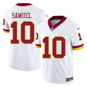 Curtis Samuel WAS Commanders #10 Men Moisture Wicking Football Stitched Jersey - White Edition 32970640
