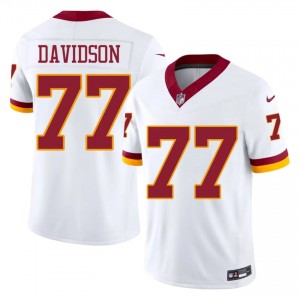 DJ Davidson WAS Commanders #77 Men Authentic Football Stitched Jersey - White Edition 25965309