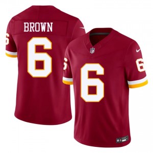 Commanders Dyami Brown #6 Men Iconic Football Embroidery Jersey - Burgundy Edition 23966242