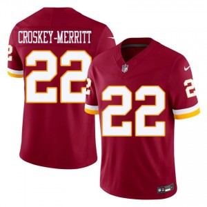 Washington Jacory Croskey-Merritt #22 Men Authentic Football Embroidery Jersey - Burgundy Edition 89268524