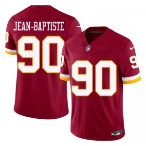 Washington Javontae Jean-Baptiste #90 Men Pro Cut Football Embroidery Jersey - Burgundy Edition 58716046