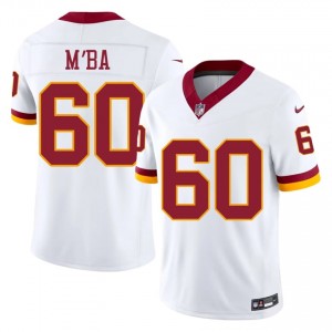 Jeffrey M'ba WAS Commanders #60 Men Classic Football Stitched Jersey - White Edition 83732219