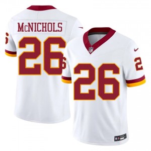 Jeremy McNichols WAS Commanders #26 Men Iconic Football Stitched Jersey - White Edition 62502305
