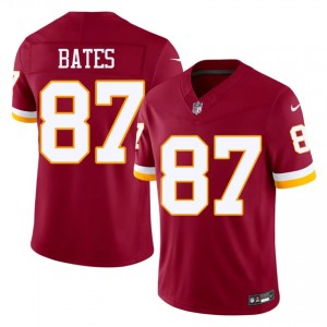 Commanders John Bates #87 Men Essential Football Embroidery Jersey - Burgundy Edition 43698934
