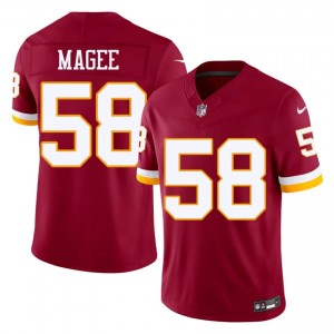 Washington Commanders Jordan Magee #58 Men Player Football Embroidery Jersey - Burgundy Edition 51943629