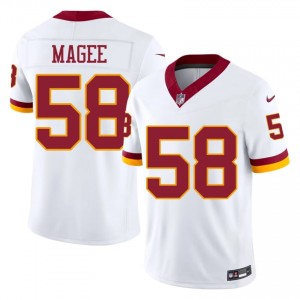 Jordan Magee Commanders #58 Men NFL Football Stitched Jersey - White Edition 29245420