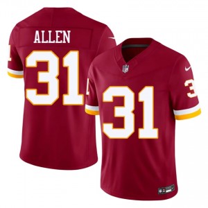 Commanders Kaytron Allen #31 Men Moisture Wicking Football Embroidery Jersey - Burgundy Edition 98261051