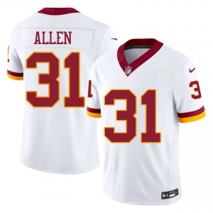 Kaytron Allen WAS Commanders #31 Men Durable Football Stitched Jersey - White Edition 14083842