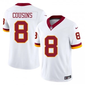 Kirk Cousins WAS #8 Men Durable Football Stitched Jersey - White Edition 39833394