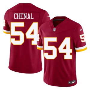 WAS Commanders Leo Chenal #54 Men Moisture Wicking Football Embroidery Jersey - Burgundy Edition 64588414