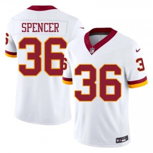 Malik Spencer WAS #36 Men Limited Football Stitched Jersey - White Edition 68356225