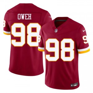 WAS Commanders Odafe Oweh #98 Men Pro Cut Football Embroidery Jersey - Burgundy Edition 61103268