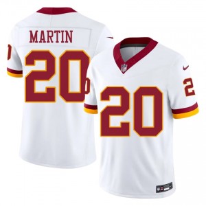 Quan Martin Commanders #20 Men Player Football Stitched Jersey - White Edition 63954502