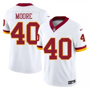 Quentin Moore WAS Commanders #40 Men Durable Football Stitched Jersey - White Edition 40524431