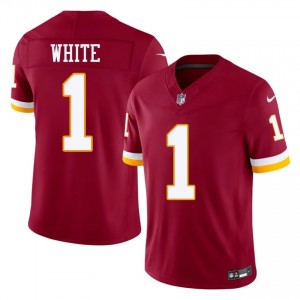Washington Rachaad White #1 Men Elite Thread Football Embroidery Jersey - Burgundy Edition 41322988