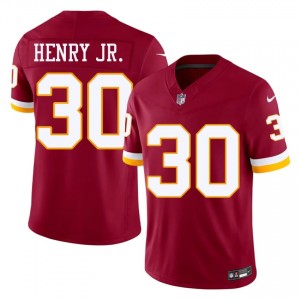 Washington Commanders Robert Henry Jr. #30 Men Classic Football Embroidery Jersey - Burgundy Edition 91787470