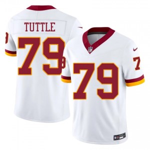 Shy Tuttle Commanders #79 Men Pro Cut Football Stitched Jersey - White Edition 42769836