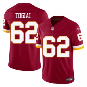 Commanders Tanoa Togiai #62 Men Premium Football Embroidery Jersey - Burgundy Edition 17109671