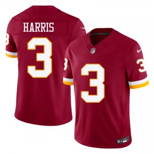 Washington Commanders Will Harris #3 Men Moisture Wicking Football Embroidery Jersey - Burgundy Edition 24451502