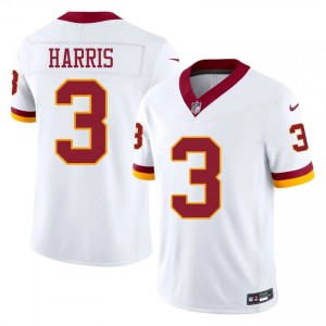 Will Harris Commanders #3 Men Durable Football Stitched Jersey - White Edition 97028180