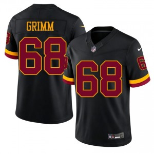 #68 Russ Grimm Commanders Men Authentic Football Sewn Jersey - Black Edition 15444357