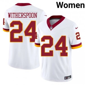 Ahkello Witherspoon WAS Commanders #24 Women Classic Football Stitched Jersey - White Edition 97122486