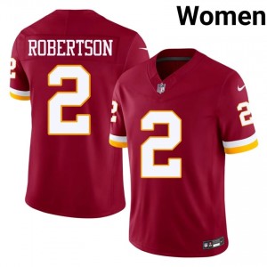 WAS Commanders Amik Robertson #2 Women Player Football Embroidery Jersey - Burgundy Edition 89487569