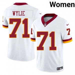 Andrew Wylie Washington #71 Women Authentic Football Stitched Jersey - White Edition 61090157