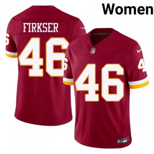 Washington Anthony Firkser #46 Women Moisture Wicking Football Embroidery Jersey - Burgundy Edition 80531688