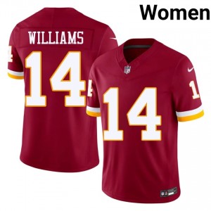 WAS Commanders Antonio Williams #14 Women Authentic Football Embroidery Jersey - Burgundy Edition 29739307