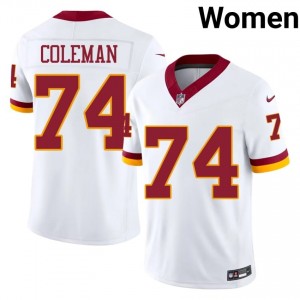 Brandon Coleman WAS #74 Women Classic Football Stitched Jersey - White Edition 70662288