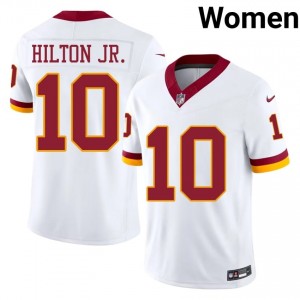 Chris Hilton Jr. Washington Commanders #10 Women Pro Cut Football Stitched Jersey - White Edition 67160520