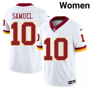 Curtis Samuel WAS Commanders #10 Women Essential Football Stitched Jersey - White Edition 90488417