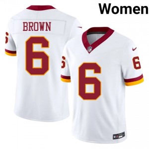 Dyami Brown Washington Commanders #6 Women Gameday Football Stitched Jersey - White Edition 95017375