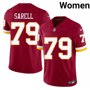 WAS Commanders Foster Sarell #79 Women Essential Football Embroidery Jersey - Burgundy Edition 52394133