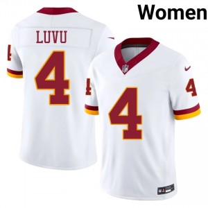 Frankie Luvu Washington Commanders #4 Women Classic Football Stitched Jersey - White Edition 79982291