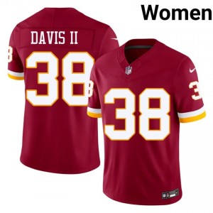 WAS Commanders Fred Davis II #38 Women NFL Football Embroidery Jersey - Burgundy Edition 88891892