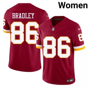 Washington Jaden Bradley #86 Women Elite Thread Football Embroidery Jersey - Burgundy Edition 64781987