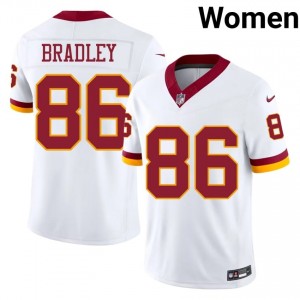 Jaden Bradley WAS #86 Women Exclusive Football Stitched Jersey - White Edition 16177178