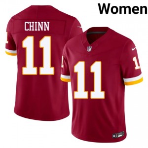 WAS Commanders Jeremy Chinn #11 Women Exclusive Football Embroidery Jersey - Burgundy Edition 55241183