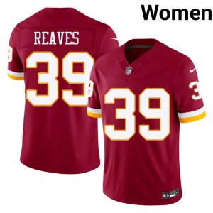 Commanders Jeremy Reaves #39 Women Limited Football Embroidery Jersey - Burgundy Edition 68260842